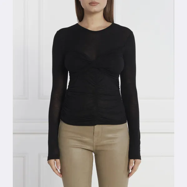 Блузка приталенного кроя с добавлением кашемира Pinko, черный
Блузка приталенного кроя с добавлением кашемира Pinko, черный