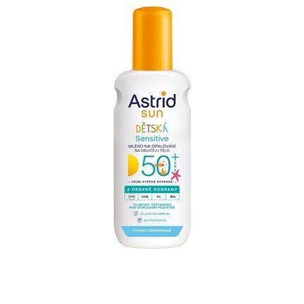Детский лосьон-спрей для чувствительной кожи SPF 50+ Солнце 150 мл Astrid
Детский лосьон-спрей для чувствительной кожи SPF 50+ Солнце 150 мл Astrid