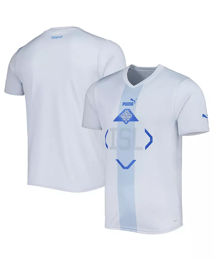 Мужская белая выездная реплика футболки сборной Исландии 2022/23 Puma
Мужская белая выездная реплика футболки сборной Исландии 2022/23 Puma
