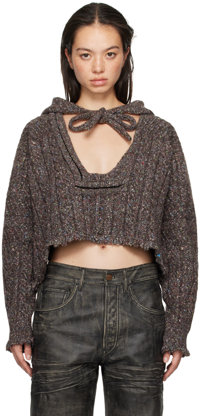 Коричневая трикотажная толстовка с открытым воротником Ottolinger
Коричневая трикотажная толстовка с открытым воротником Ottolinger