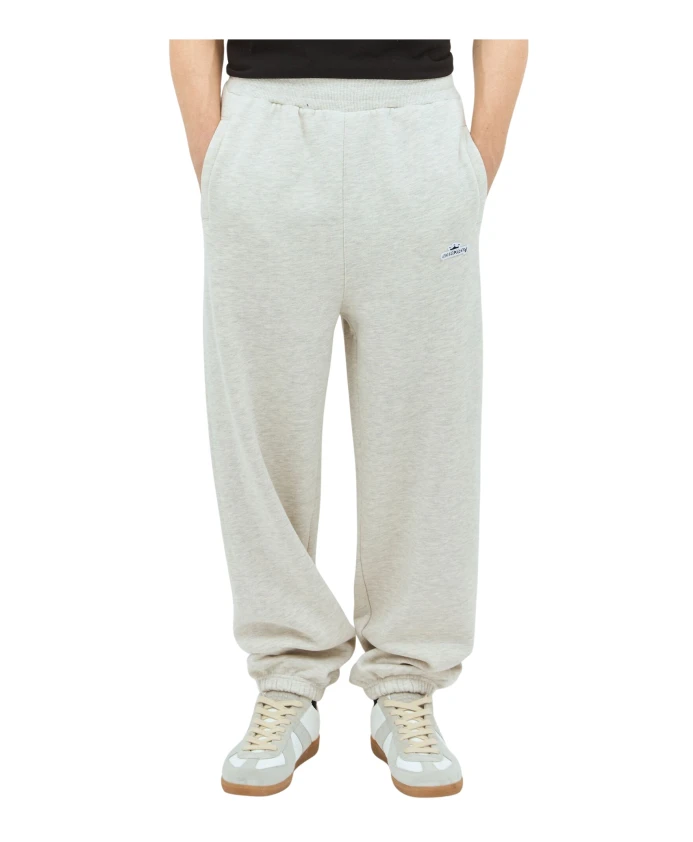 Спортивные брюки с логотипом Crown хлопковый флис Awake Ny, серый 
Спортивные брюки с логотипом Crown хлопковый флис Awake Ny, серый