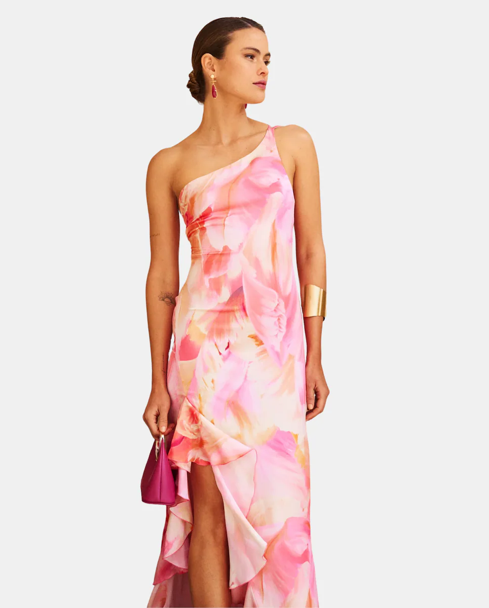 Длинное платье с асимметричным вырезом и боковым разрезом MIPHAI, розовый
Длинное платье с асимметричным вырезом и боковым разрезом MIPHAI, розовый