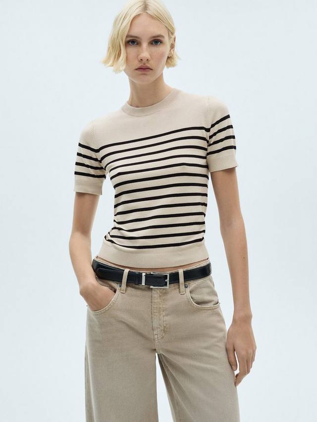 Джемпер с коротким рукавом и полосками Mango, Brown/Multi
Джемпер с коротким рукавом и полосками Mango, Brown/Multi