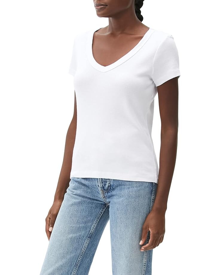 Футболка Michael Stars Nikki 1X1 Cotton Short Sleeve V-Neck Tee, белый
Футболка Michael Stars Nikki 1X1 Cotton Short Sleeve V-Neck Tee, белый