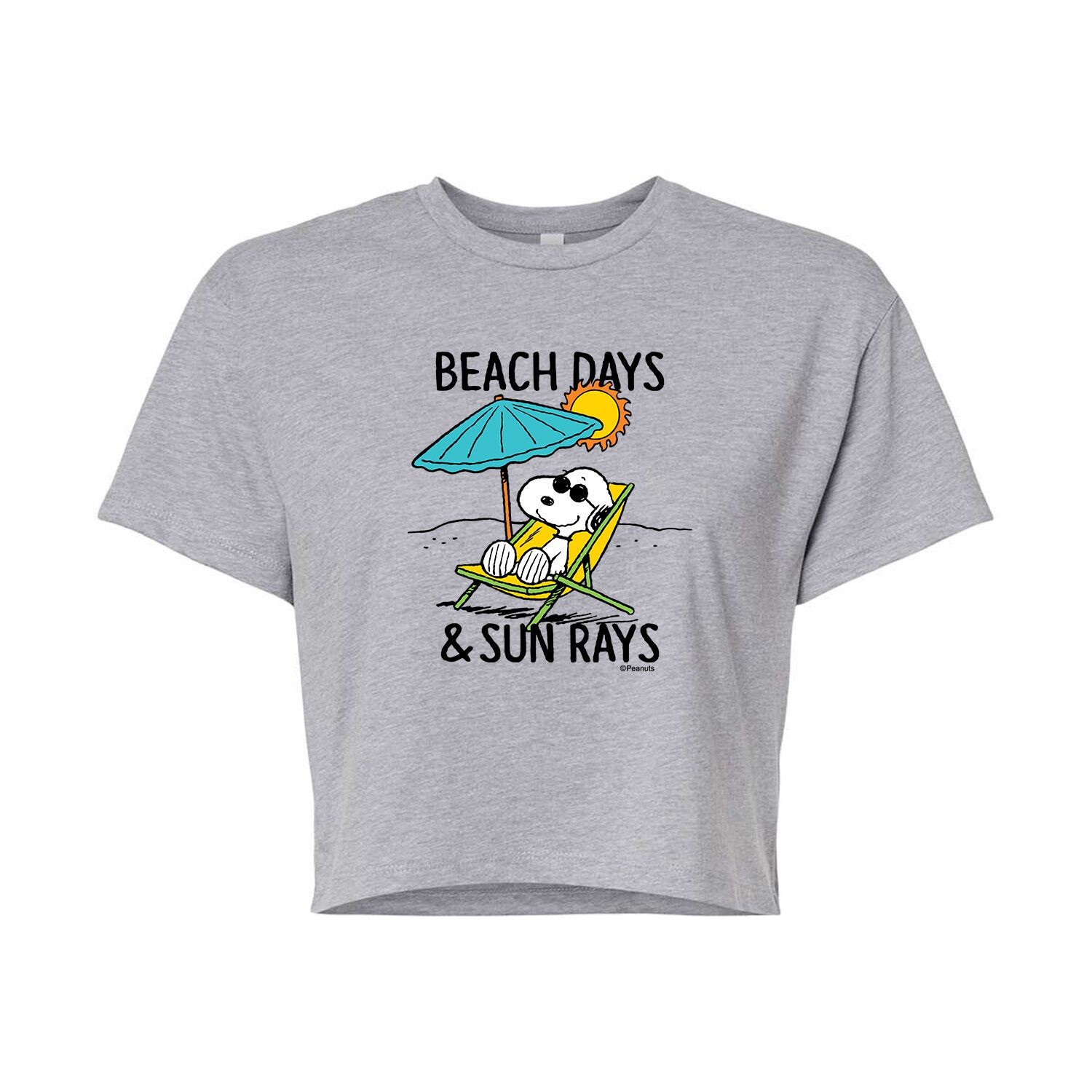 Укороченная футболка с рисунком Peanuts Snoopy для детей Juniors "Beach Days & Sun Rays" Licensed Character
Укороченная футболка с рисунком Peanuts Snoopy для детей Juniors "Beach Days & Sun Rays" Licensed Character