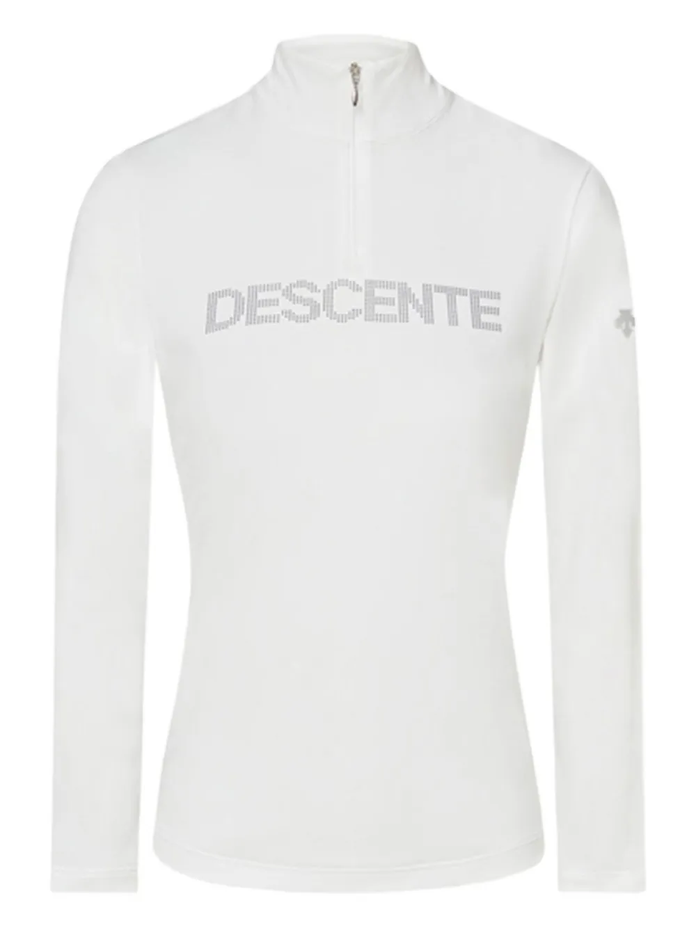 Спортивный топ на молнии DESCENTE, белый 
Спортивный топ на молнии DESCENTE, белый