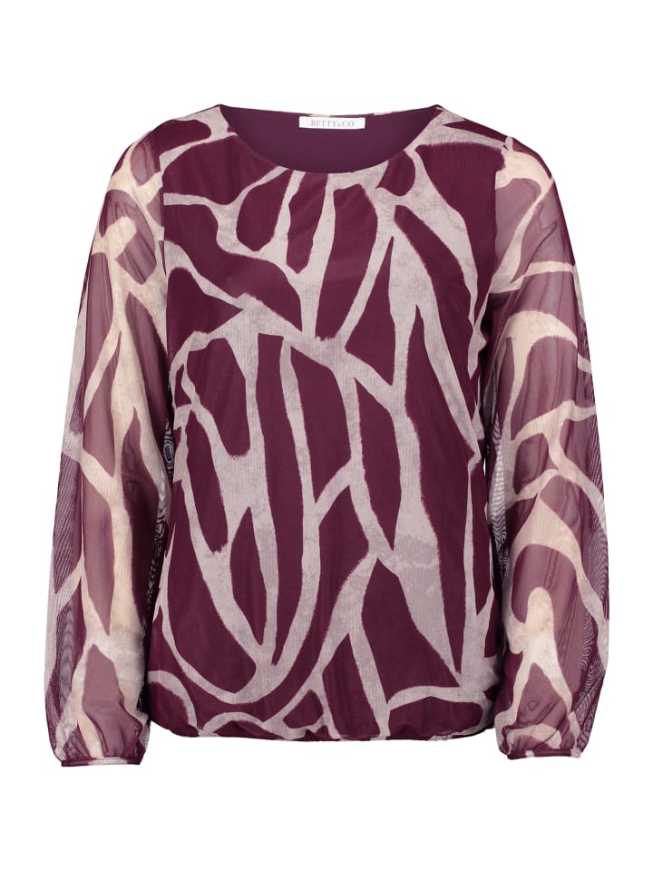 Рубашка из сетки с эластичным поясом в цвете Темно-красный/натуральный BETTY & CO
Рубашка из сетки с эластичным поясом в цвете Темно-красный/натуральный BETTY & CO