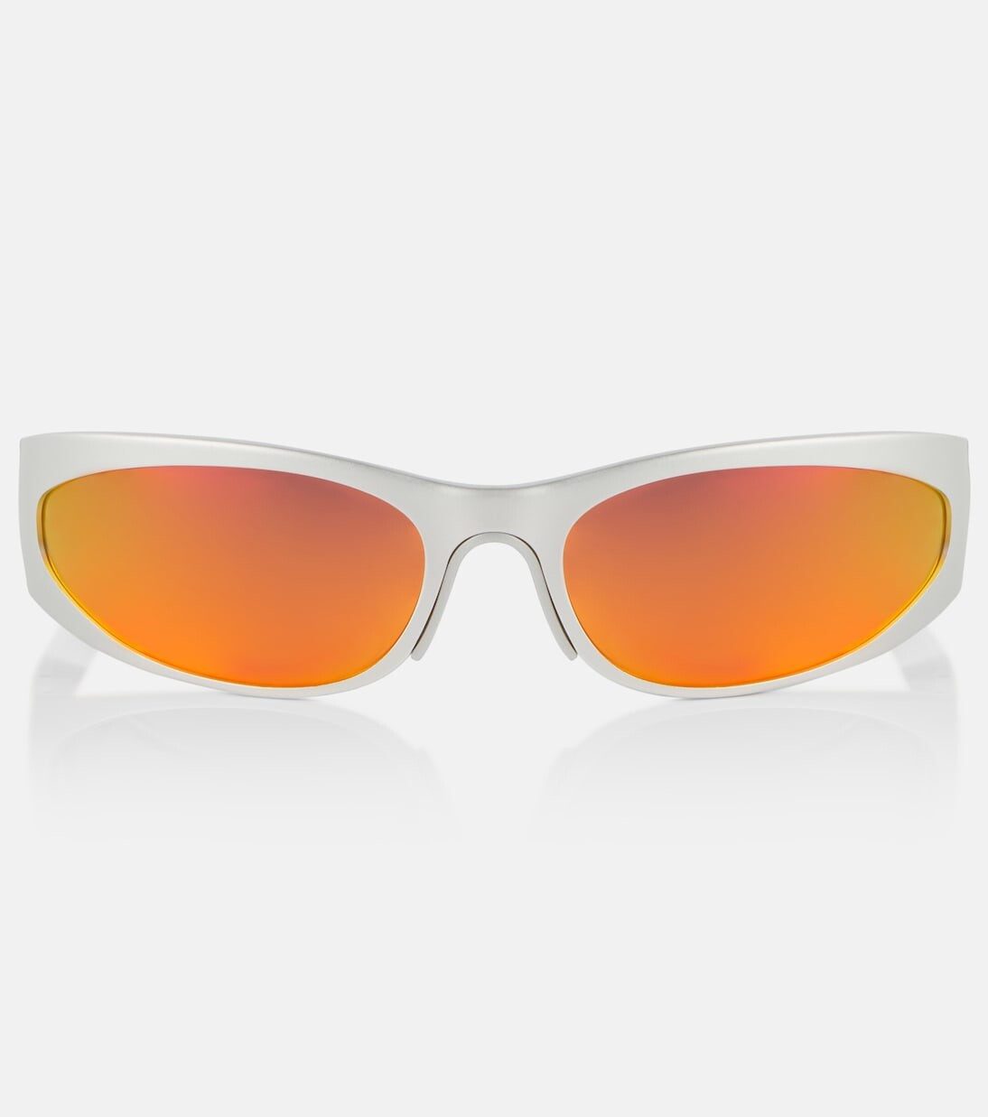 Овальные солнцезащитные очки reverse xpander Balenciaga, серебро
Овальные солнцезащитные очки reverse xpander Balenciaga, серебро