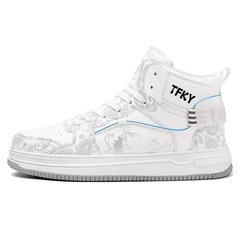 Кроссовки TFKY Skateboarding Shoes Men High-top, белый/серебряный
Кроссовки TFKY Skateboarding Shoes Men High-top, белый/серебряный