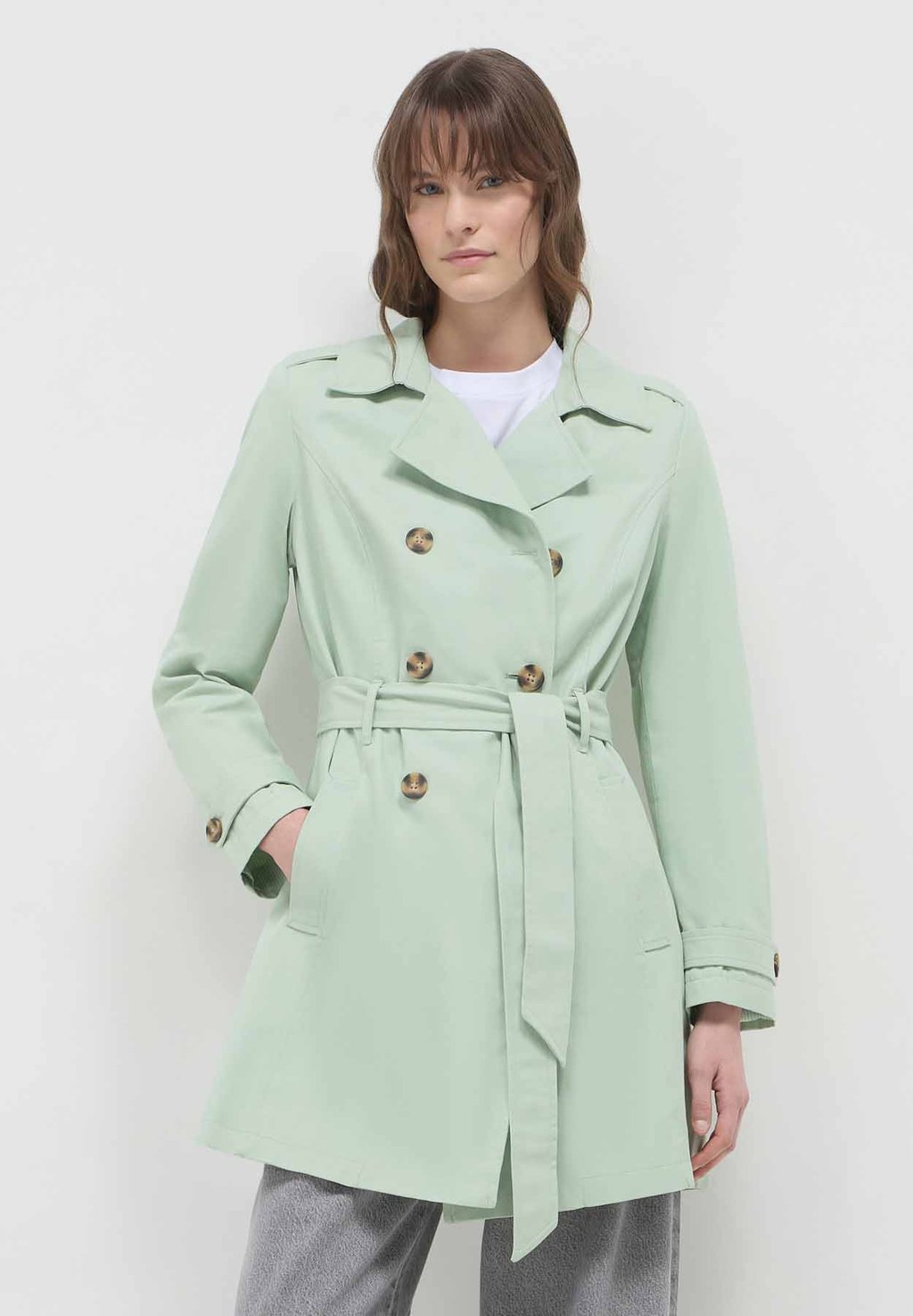 Пальто-тренч Calliope, светло-зеленый
Пальто-тренч Calliope, светло-зеленый