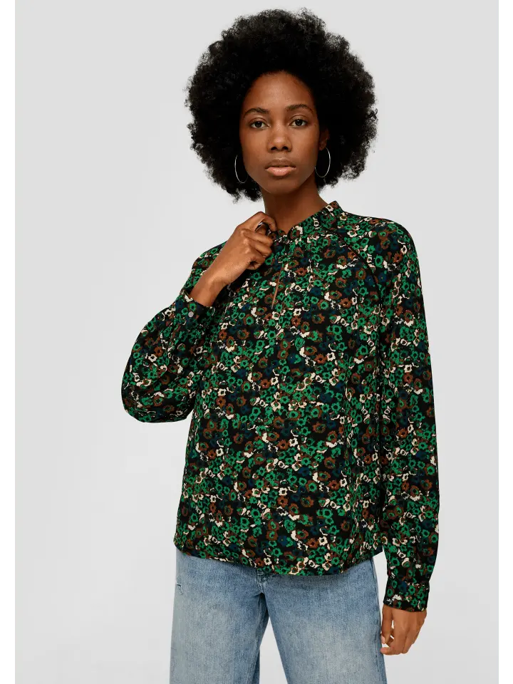 Блуза QS langarm, зеленый 
Блуза QS langarm, зеленый