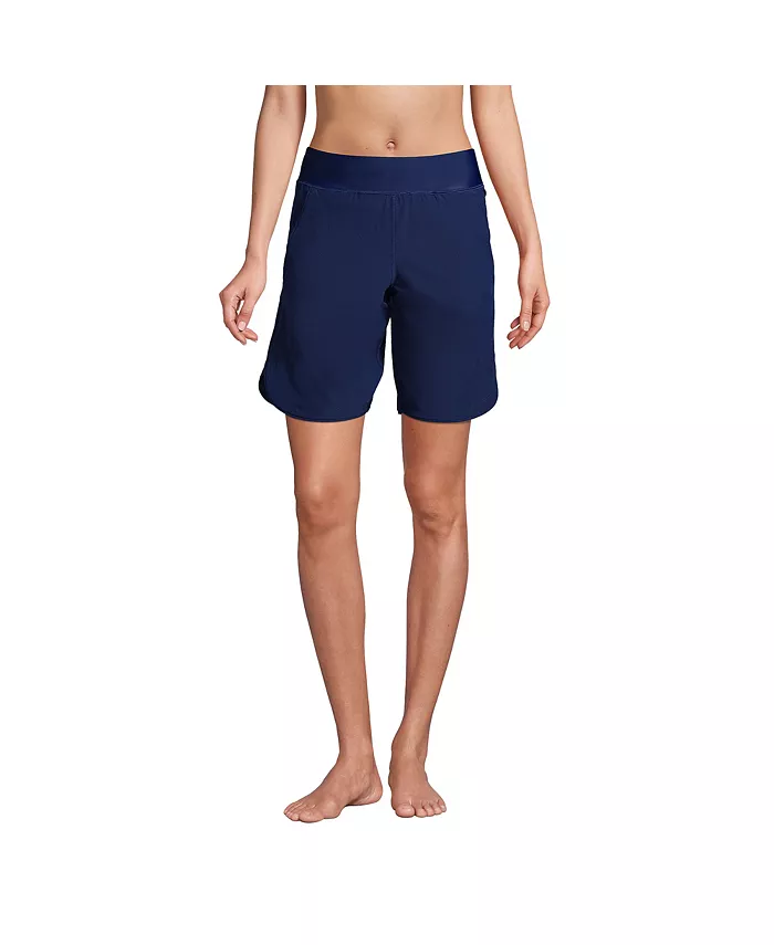 Женские шорты для серфинга 9" Lands' End, синий 
Женские шорты для серфинга 9" Lands' End, синий