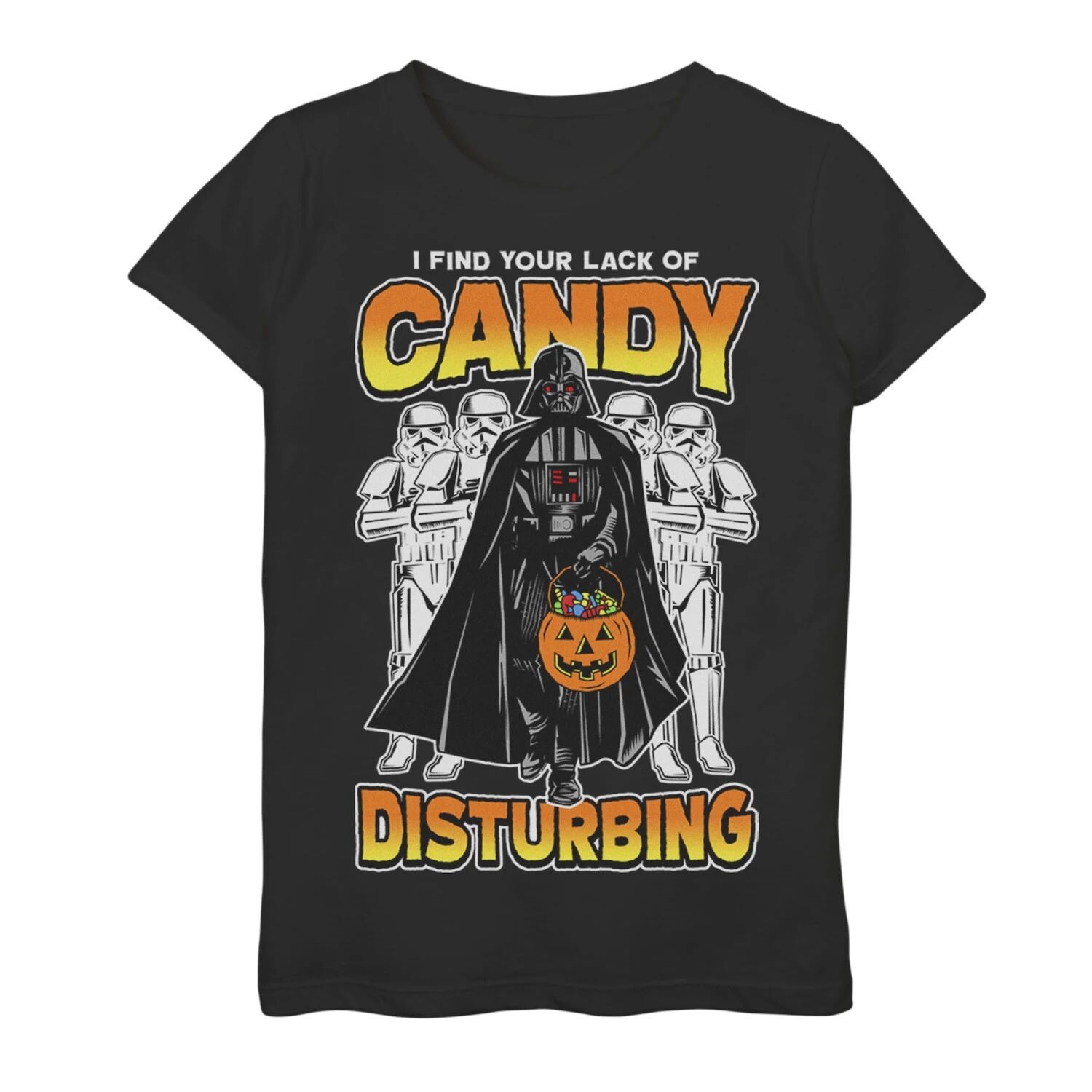 Футболка с рисунком «Звездные войны: отсутствие конфет» для девочек 7–16 лет на Хэллоуин Star Wars
Футболка с рисунком «Звездные войны: отсутствие конфет» для девочек 7–16 лет на Хэллоуин Star Wars