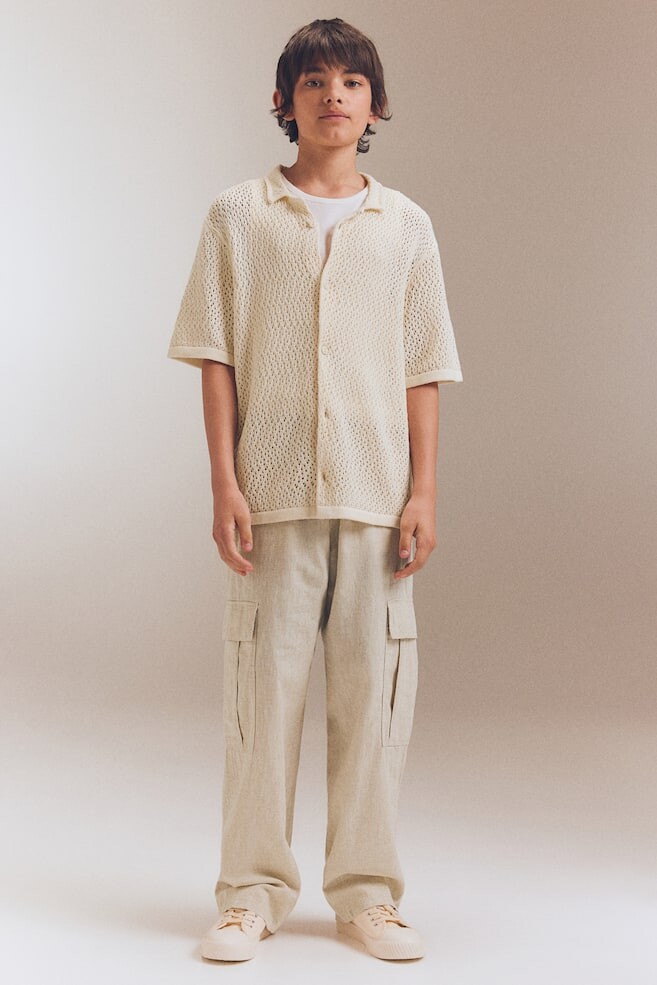 Джоггеры карго из льняной смеси H&M, бежевый
Джоггеры карго из льняной смеси H&M, бежевый