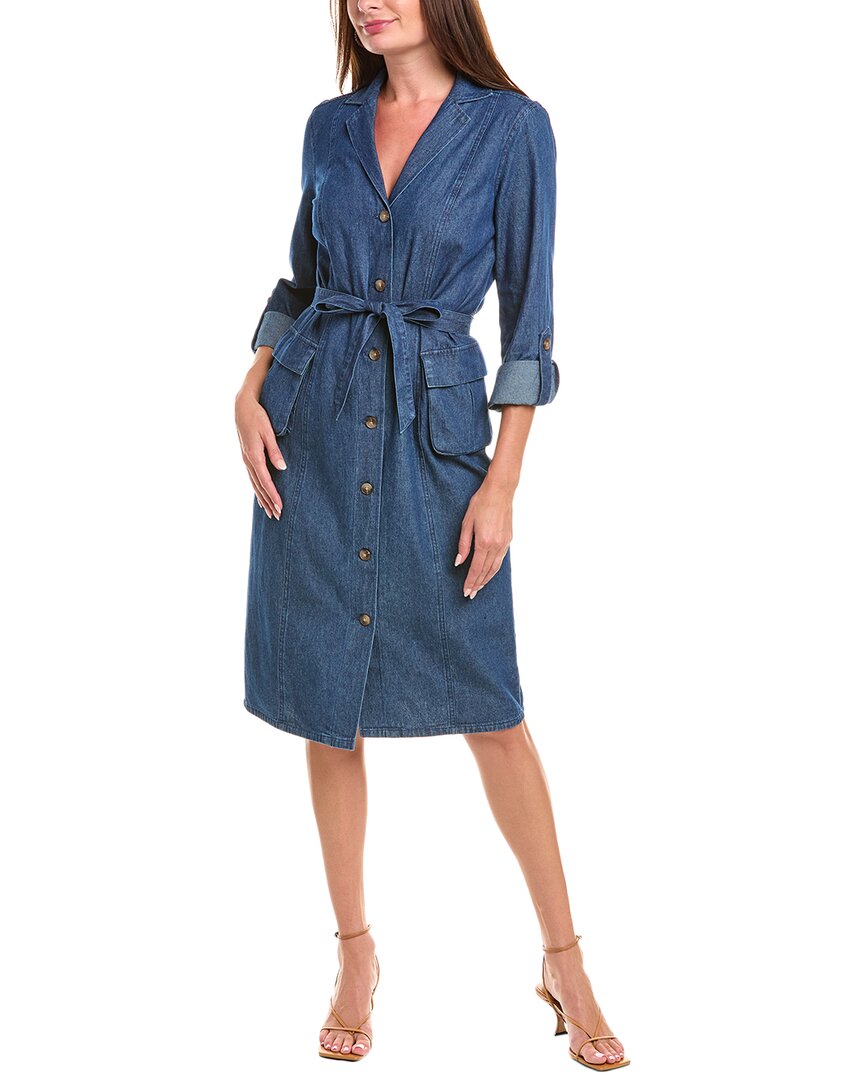 Джинсовое карго-платье-рубашка Jones New York, синий 
Джинсовое карго-платье-рубашка Jones New York, синий