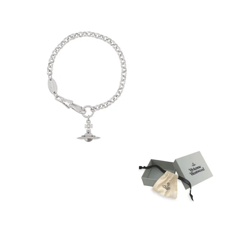 Vivienne Westwood Серебряный браслет с позолоченным логотипом Saturn для женщин
Vivienne Westwood Серебряный браслет с позолоченным логотипом Saturn для женщин