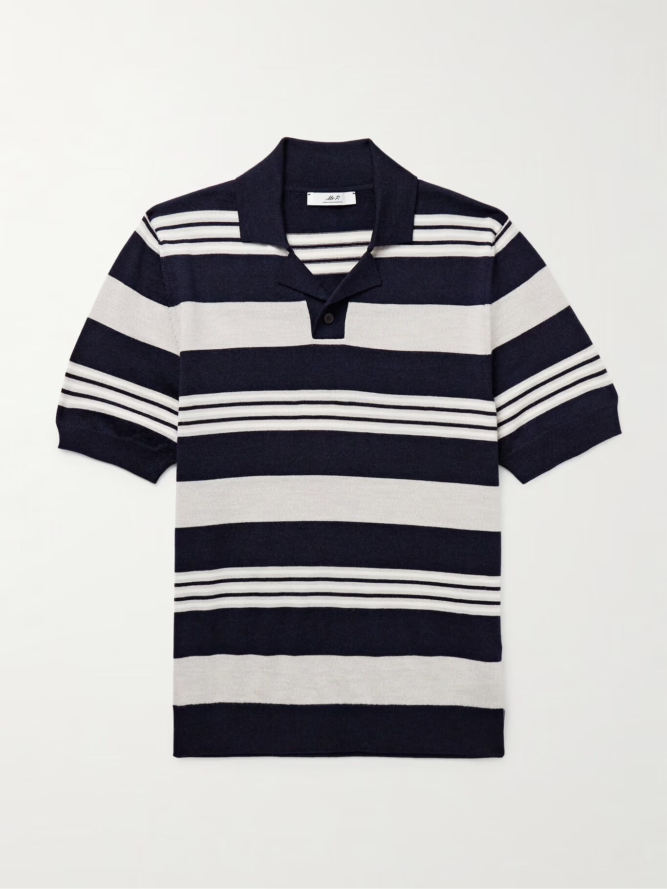 Рубашка-поло из шерсти мериноса в полоску с воротником-стойкой MR P., синий
Рубашка-поло из шерсти мериноса в полоску с воротником-стойкой MR P., синий