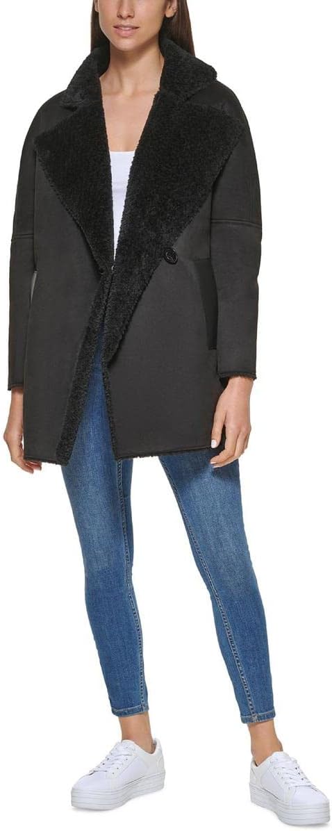 Calvin Klein Женское полупальто из тёглого искусственного меха чёрный размер
Calvin Klein Женское полупальто из тёглого искусственного меха чёрный размер