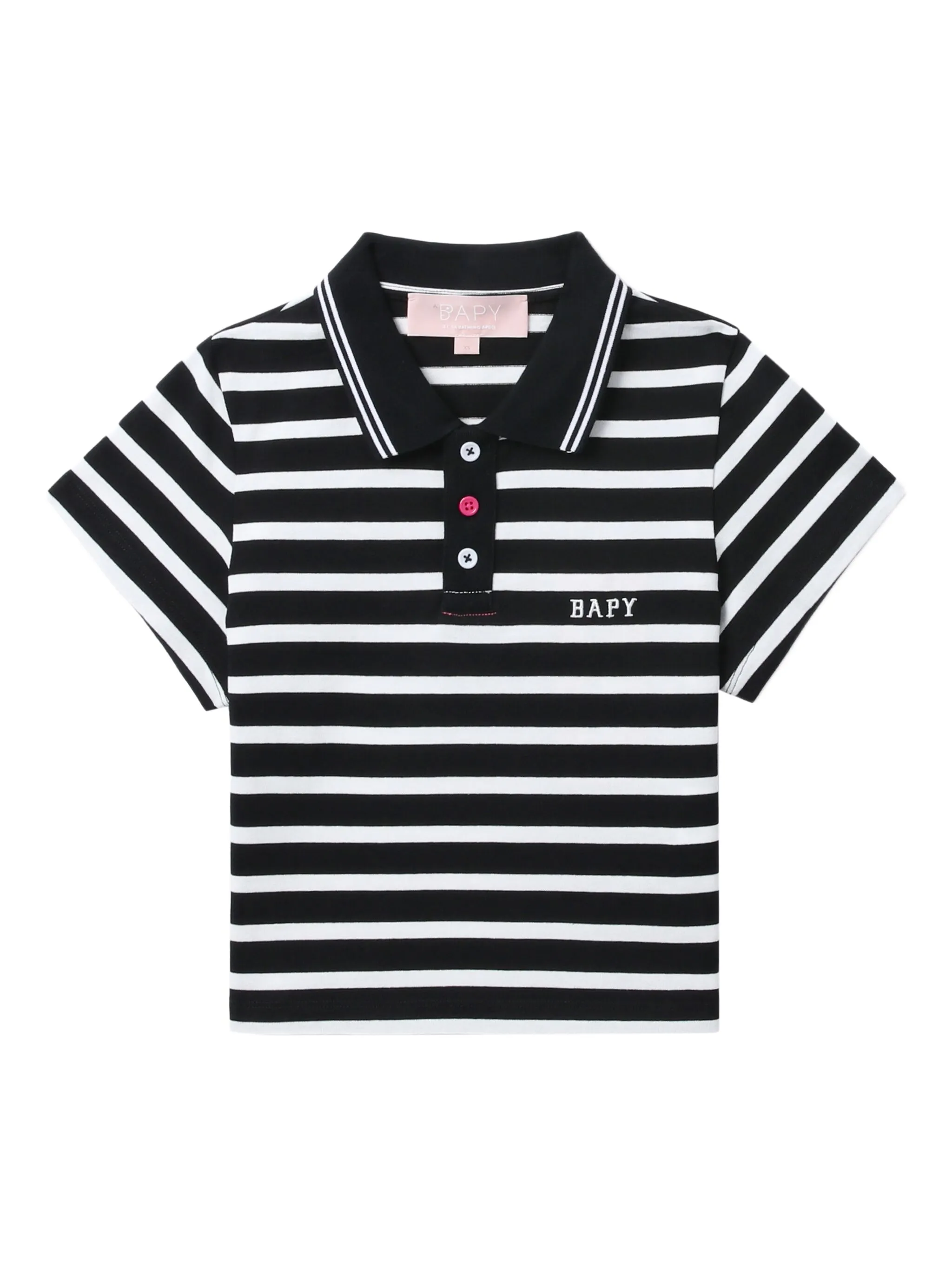 Рубашка поло в полоску Bapy By A Bathing Ape, черный
Рубашка поло в полоску Bapy By A Bathing Ape, черный