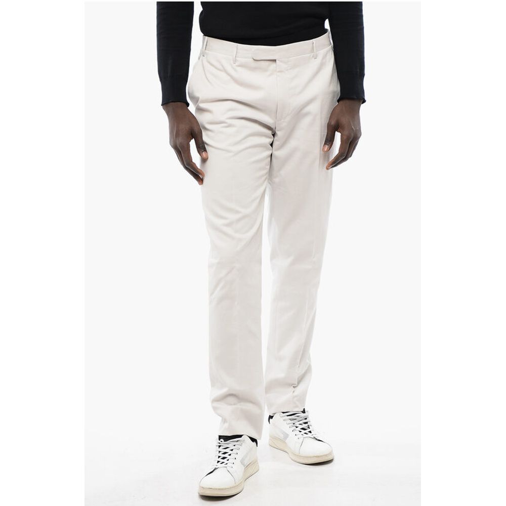 CC COLLECTION Брюки из хлопка и кашемира с фестончатым подолом Corneliani, Gray 
CC COLLECTION Брюки из хлопка и кашемира с фестончатым подолом Corneliani, Gray