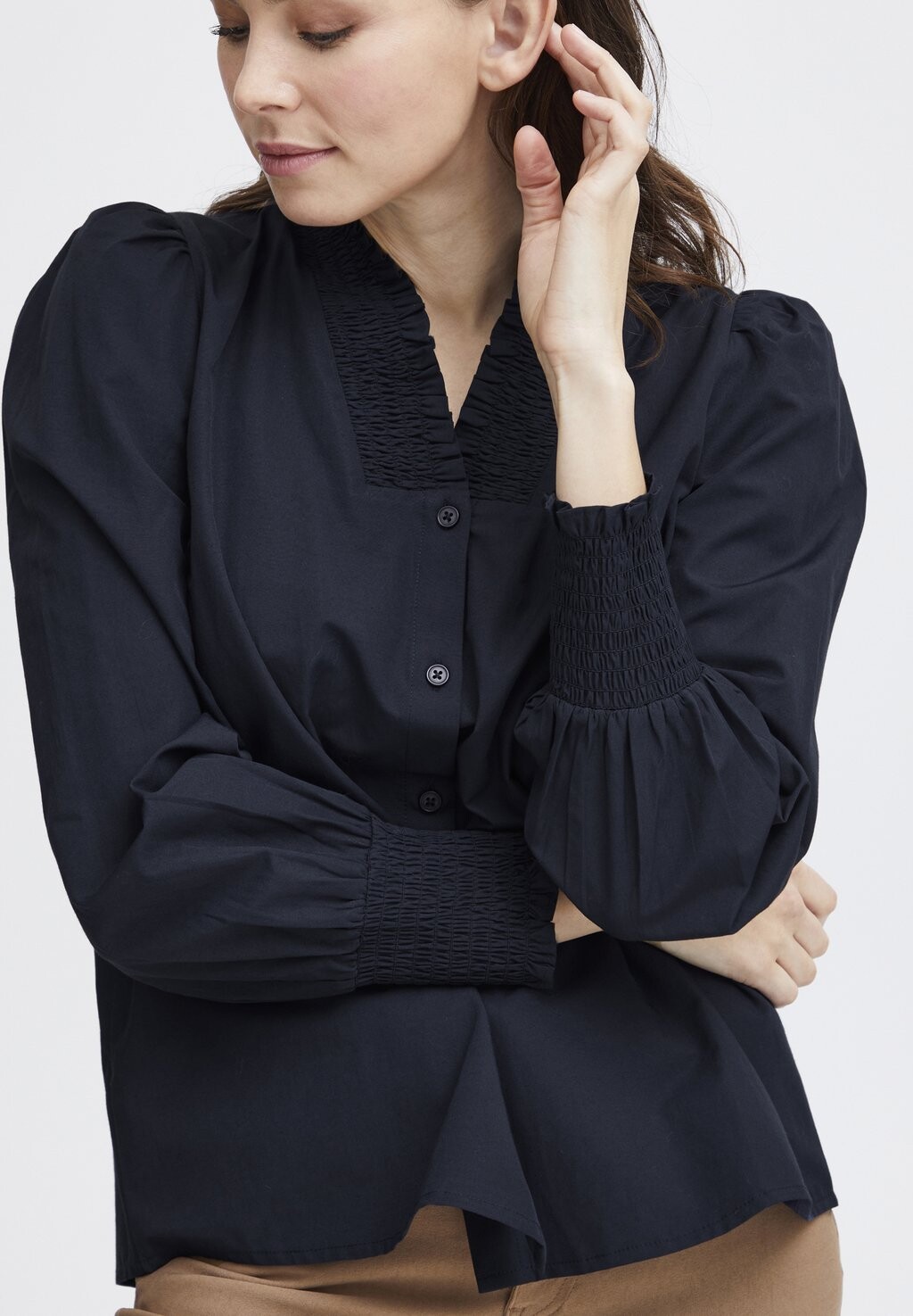 Блузка на пуговицах Fransa, синий
Блузка на пуговицах Fransa, синий