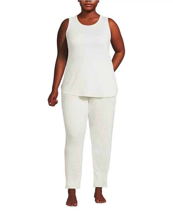 Уютный пижамный комплект из 3 предметов большого размера - халат и штаны Lands' End, слоновая кость/кремовый
Уютный пижамный комплект из 3 предметов большого размера - халат и штаны Lands' End, слоновая кость/кремовый