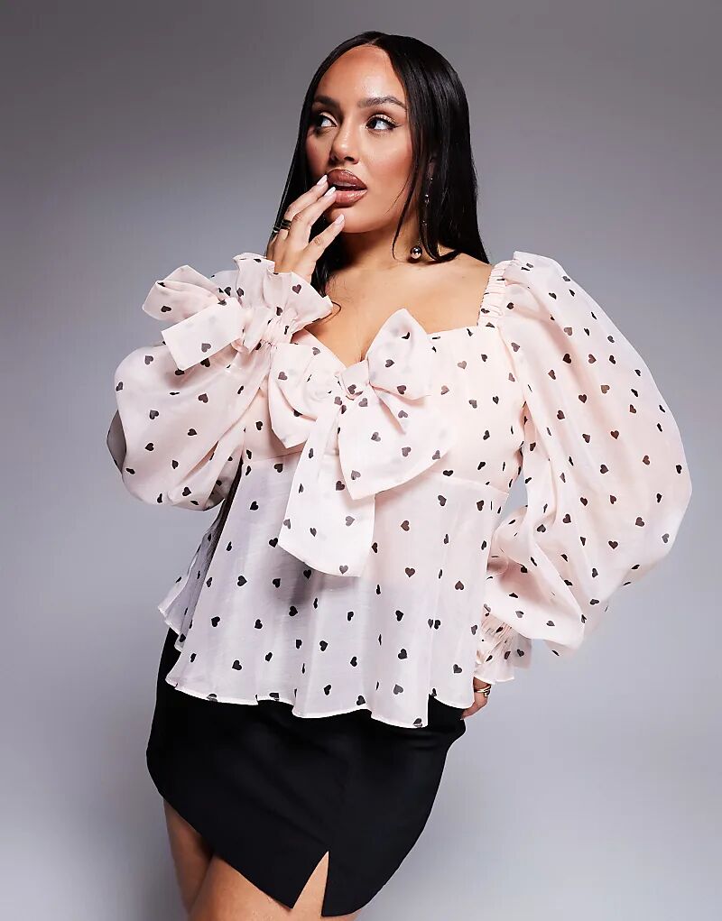 Топ с кукольным принтом в виде сердца и изогнутыми рукавами розового цвета ASOS LUXE
Топ с кукольным принтом в виде сердца и изогнутыми рукавами розового цвета ASOS LUXE