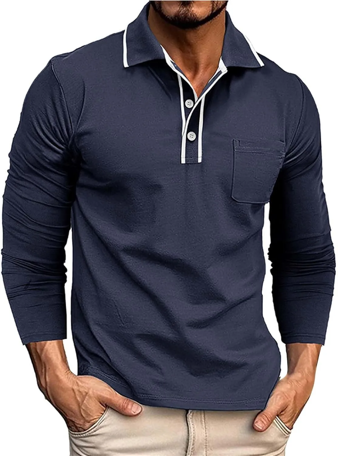 Мужская поло с длинным рукавом Casual Lightweigt Golf Polos Button Collared Tshirt Muscle Fit
Мужская поло с длинным рукавом Casual Lightweigt Golf Polos Button Collared Tshirt Muscle Fit