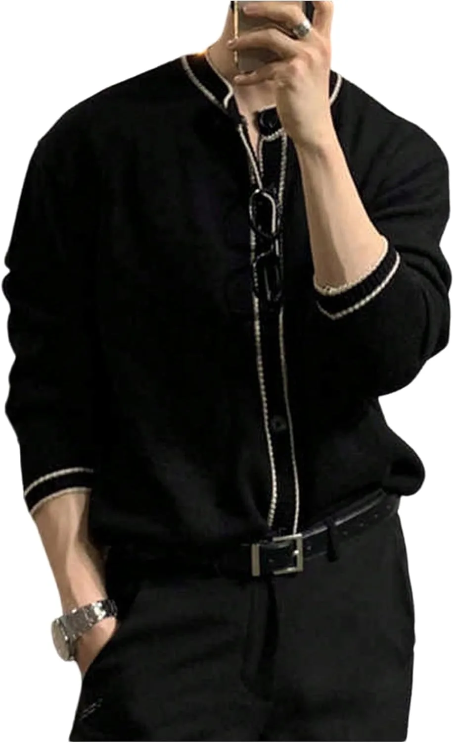 Мужской кардиган Floerns с длинными рукавами и застежкой на пуговицы
Мужской кардиган Floerns с длинными рукавами и застежкой на пуговицы