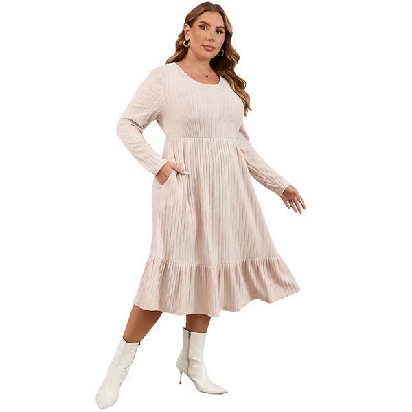 Женские брюки plus size с ребристым трикотажем, круглым вырезом и боковыми карманами 17x Elitespirit, White
Женские брюки plus size с ребристым трикотажем, круглым вырезом и боковыми карманами 17x Elitespirit, White