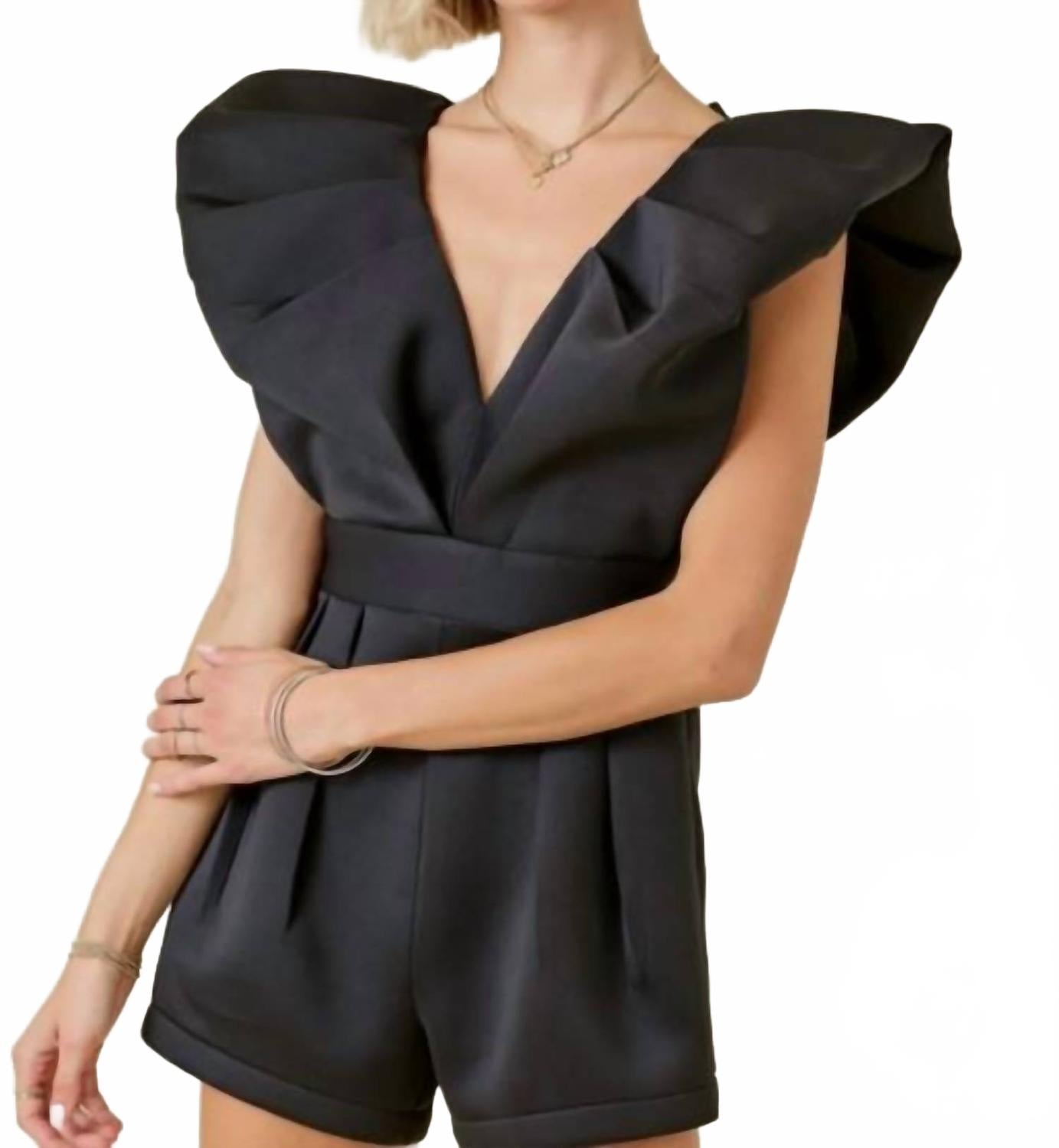 Нарядный ромпер с выразительным воротником черный Day + moon
Нарядный ромпер с выразительным воротником черный Day + moon