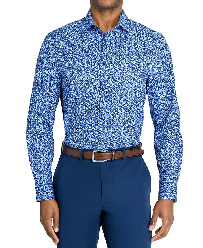 Мужская облегающая рубашка с цветочным принтом из переработанного материала, с 4-сторонним растяжением для комфорта ConStruct, синий
Мужская облегающая рубашка с цветочным принтом из переработанного материала, с 4-сторонним растяжением для комфорта ConStruct, синий