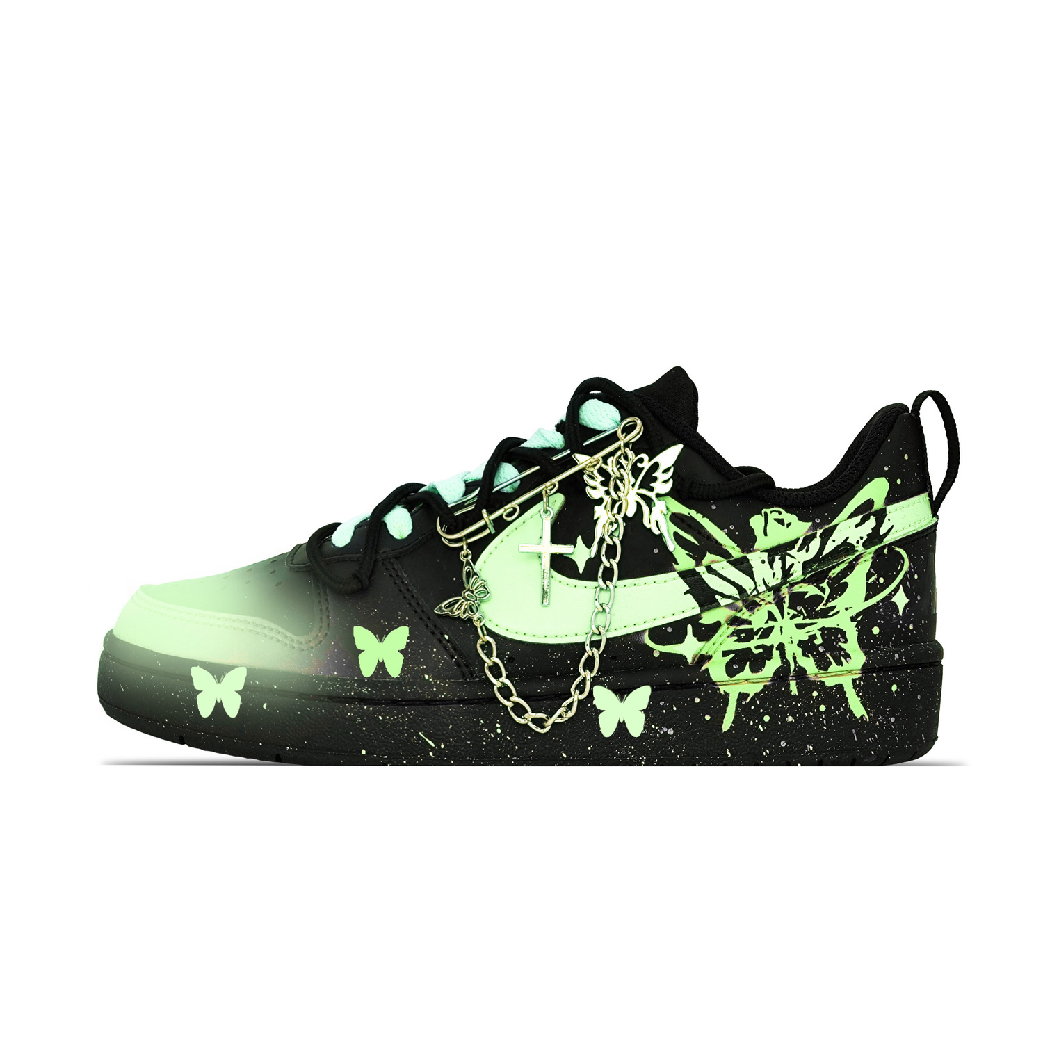 Nike Court Borough Star Butterfly нескользящие низкие детские скейтборд кроссовки Black для подростков
Nike Court Borough Star Butterfly нескользящие низкие детские скейтборд кроссовки Black для подростков