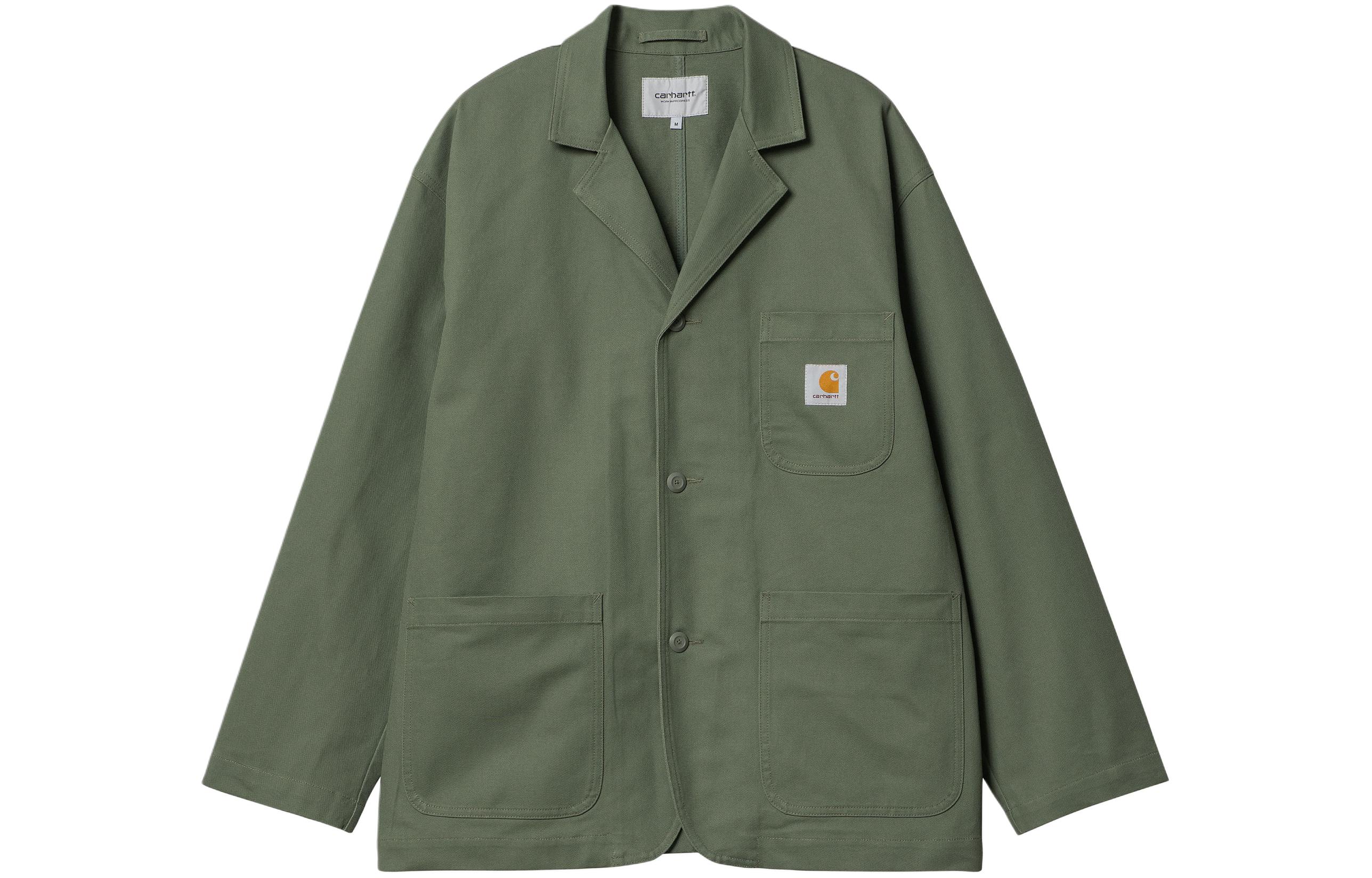 Carhartt WIP Однобортный хлопковый пиджак Midland, Olive Green 
Carhartt WIP Однобортный хлопковый пиджак Midland, Olive Green