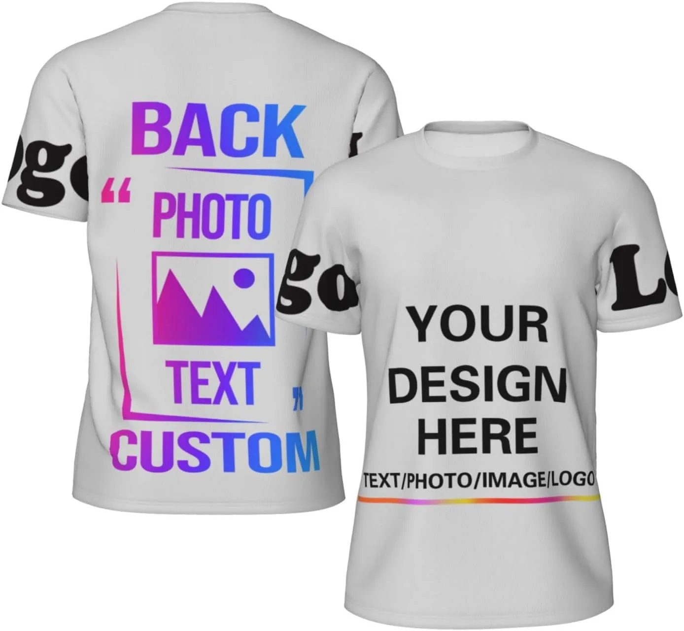 Футболка Custom с индивидуальным дизайном, добавьте текст или фото спереди и сзади
Футболка Custom с индивидуальным дизайном, добавьте текст или фото спереди и сзади