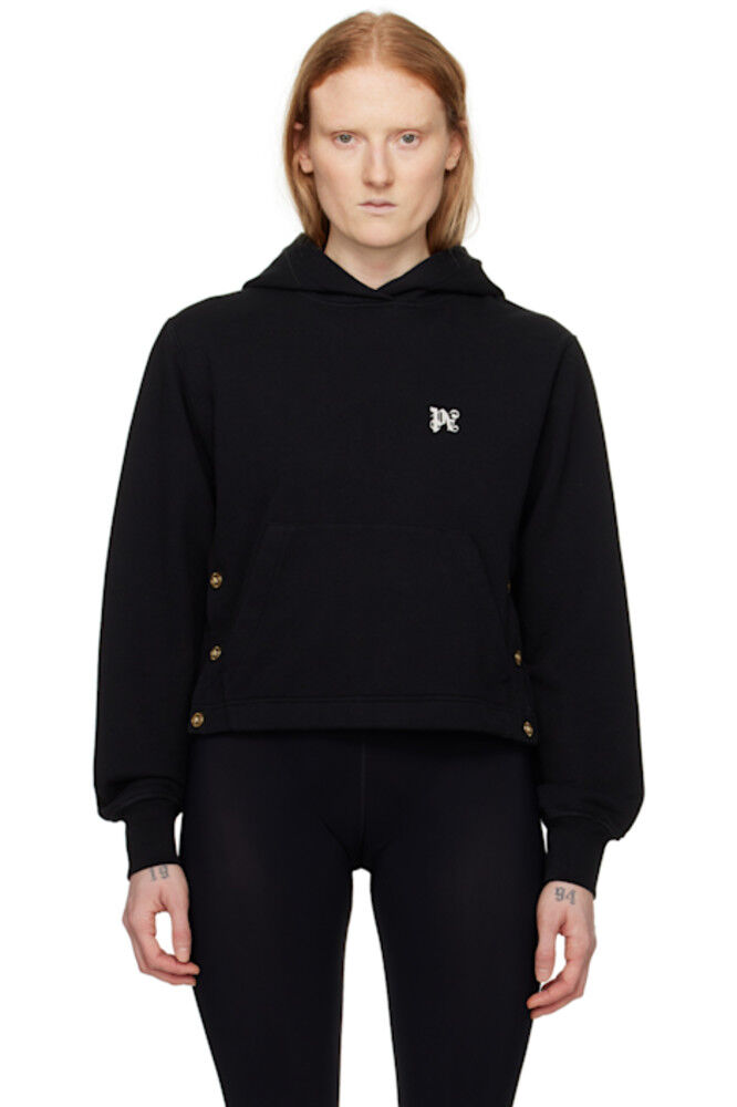 Черная толстовка с капюшоном на пуговицах Palm Angels
Черная толстовка с капюшоном на пуговицах Palm Angels