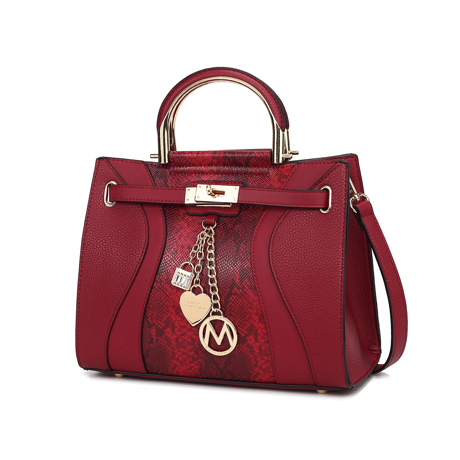 Женская сумка-портфель из веганской кожи с тиснением под кожу змеи Cassia от Mia K MKF, красный
Женская сумка-портфель из веганской кожи с тиснением под кожу змеи Cassia от Mia K MKF, красный