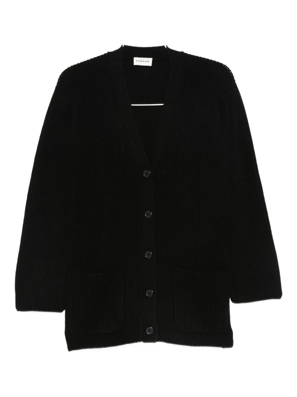 Кардиган с карманами на пуговицах P.A.R.O.S.H., черный
Кардиган с карманами на пуговицах P.A.R.O.S.H., черный