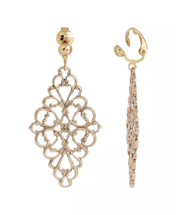 Серьги-Клипсы в форме филигранных бриллиантов 2028, gold-tone
Серьги-Клипсы в форме филигранных бриллиантов 2028, gold-tone