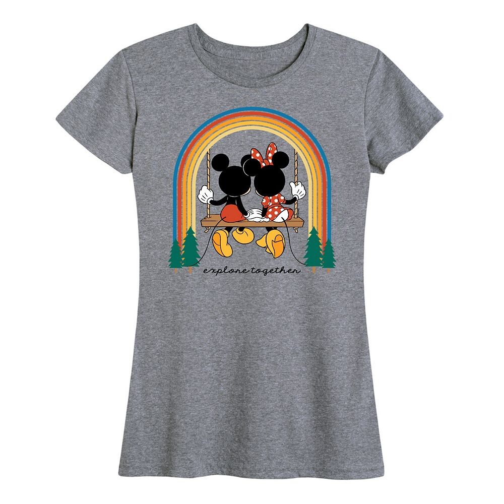 Женская футболка Disney's Mickey & Minnie Mouse с радужным рисунком «Исследуйте вместе», цвет Heather Gray
Женская футболка Disney's Mickey & Minnie Mouse с радужным рисунком «Исследуйте вместе», цвет Heather Gray