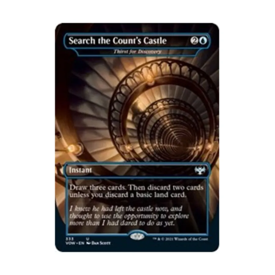 CCG Обыскать замок графа – Жажда открытий (U), MTG - Innistrad: Crimson Vow
CCG Обыскать замок графа – Жажда открытий (U), MTG - Innistrad: Crimson Vow