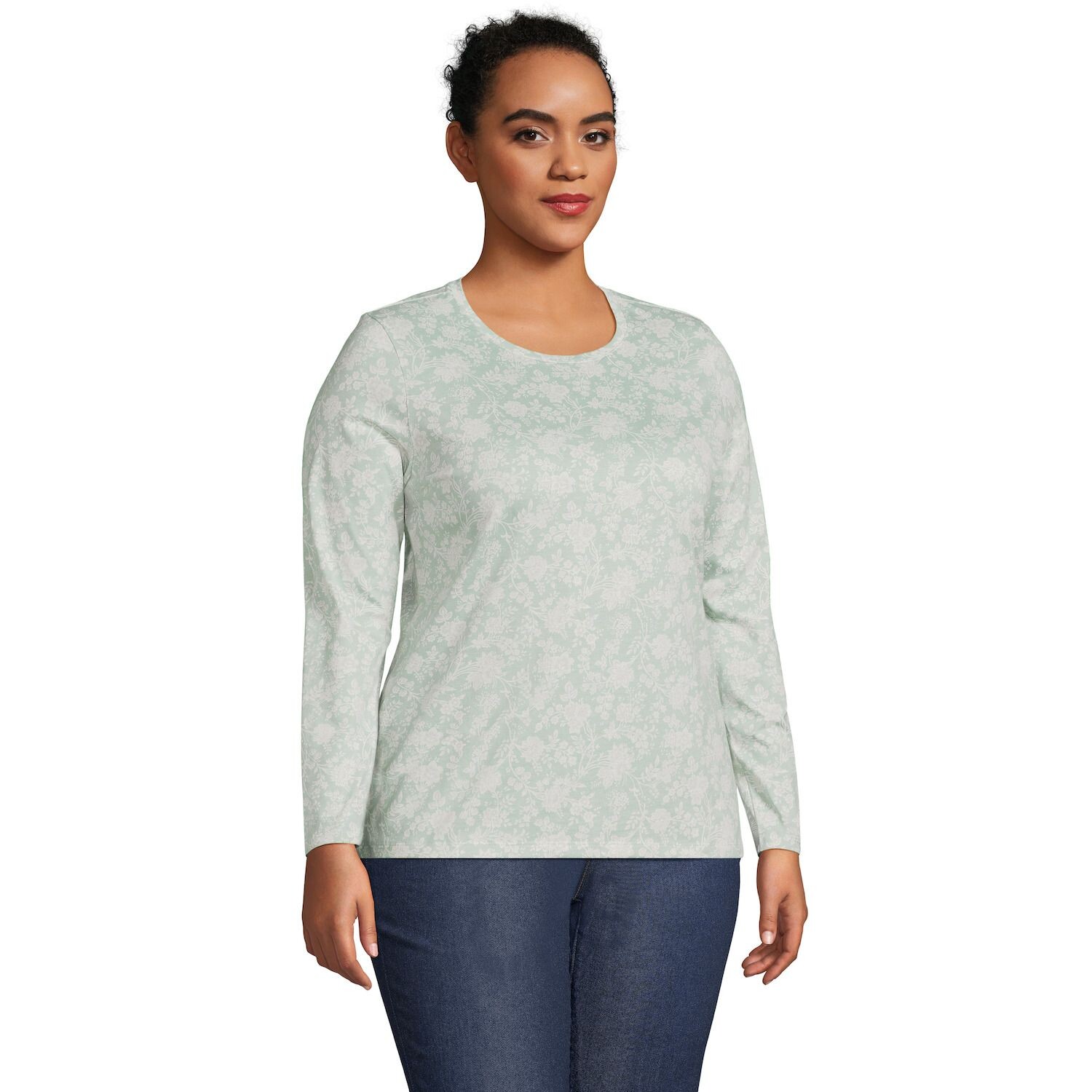 Свободная хлопковая футболка с круглым вырезом больших размеров Lands' End Supima Lands' End, черный
Свободная хлопковая футболка с круглым вырезом больших размеров Lands' End Supima Lands' End, черный