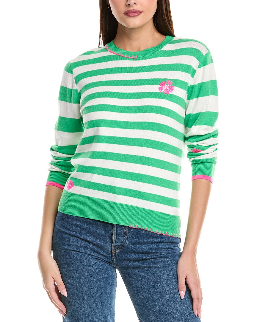 WISPR Полосатый цветочный свитер из смесового шелка, зеленый
WISPR Полосатый цветочный свитер из смесового шелка, зеленый