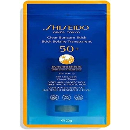 Прозрачный солнцезащитный стик Spf50 20 мл, Shiseido
Прозрачный солнцезащитный стик Spf50 20 мл, Shiseido