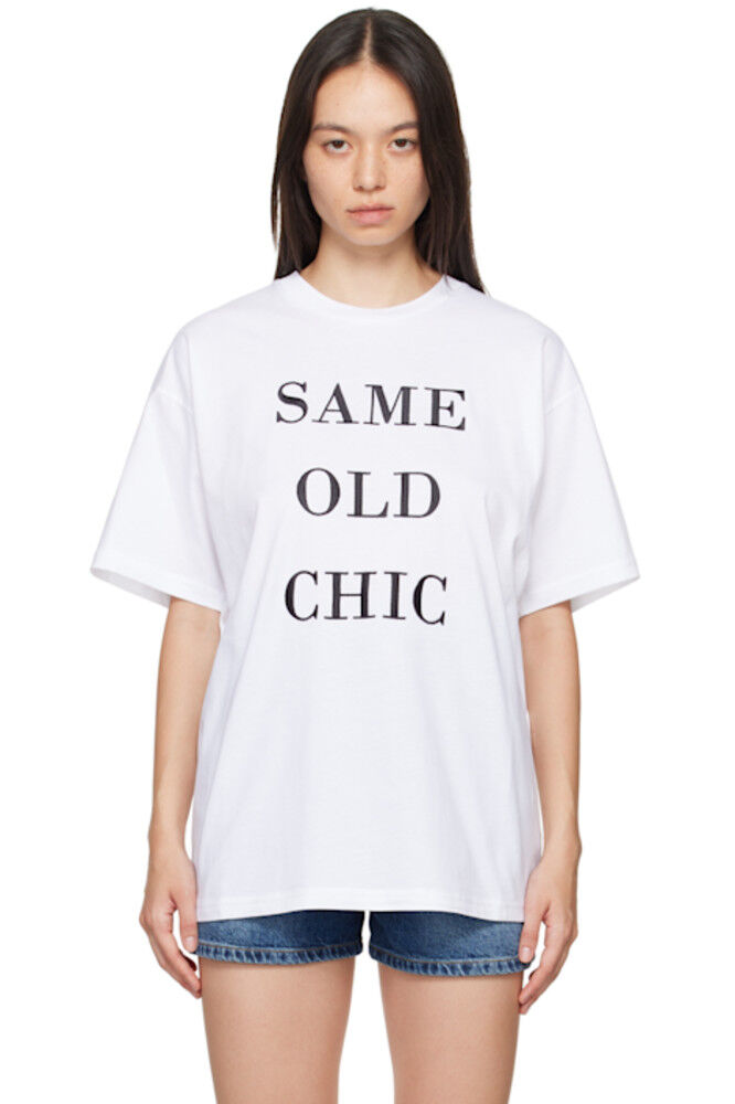 Белая футболка «Same Old Chic» Moschino
Белая футболка «Same Old Chic» Moschino