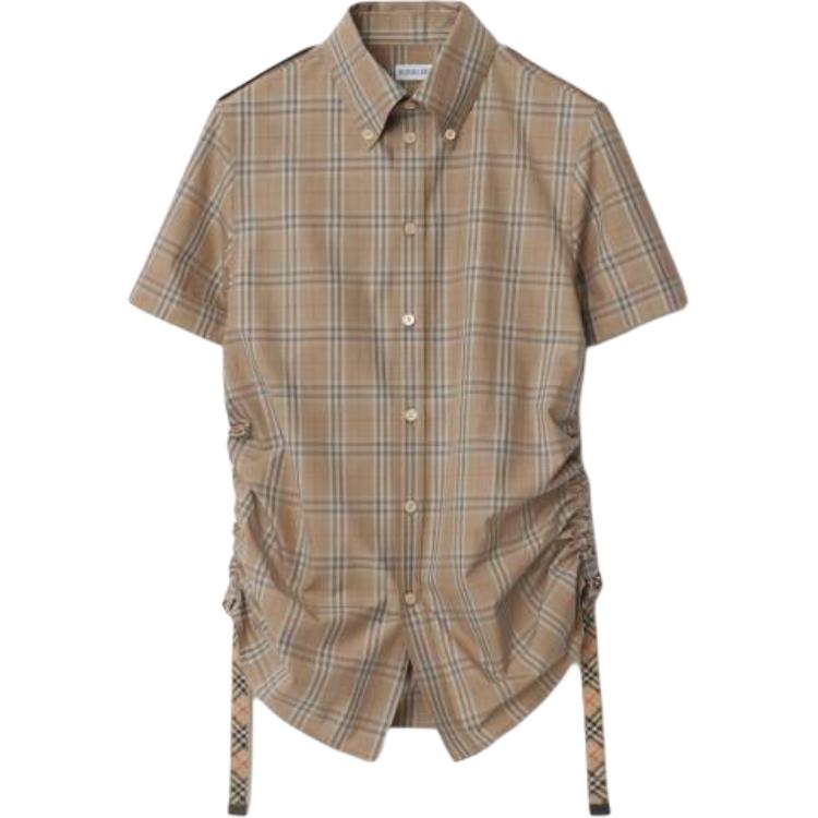 Клетчатая хлопковая рубашка Burberry, хаки
Клетчатая хлопковая рубашка Burberry, хаки