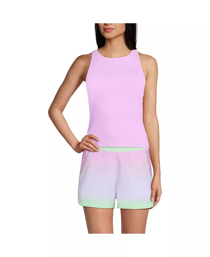 Женский топ-танкини с высокой горловиной, без затяжек и с бретелями на спине, размер чашки D Lands' End, фиолетовый
Женский топ-танкини с высокой горловиной, без затяжек и с бретелями на спине, размер чашки D Lands' End, фиолетовый