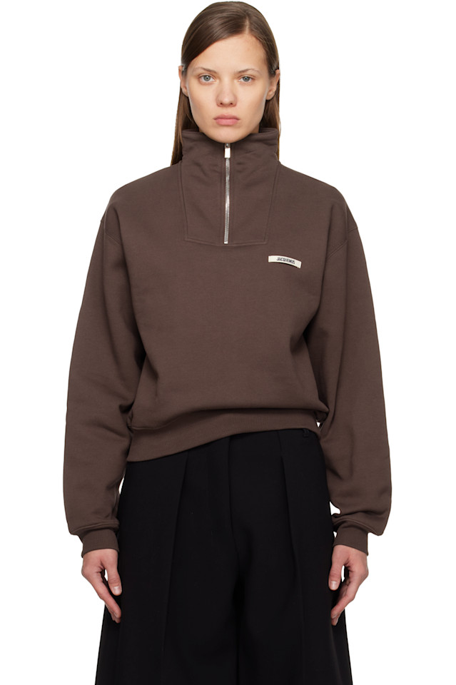 Jacquemus Коричневая толстовка с узором "le camionneur gros Grain"
Jacquemus Коричневая толстовка с узором "le camionneur gros Grain"