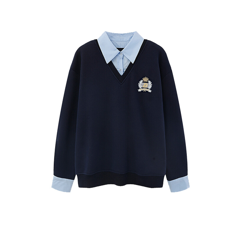 Ice Cream And Whale Женская толстовка с мороженым и китом, Толстовка с вышивкой Фальшивая две синего цвета
Ice Cream And Whale Женская толстовка с мороженым и китом, Толстовка с вышивкой Фальшивая две синего цвета