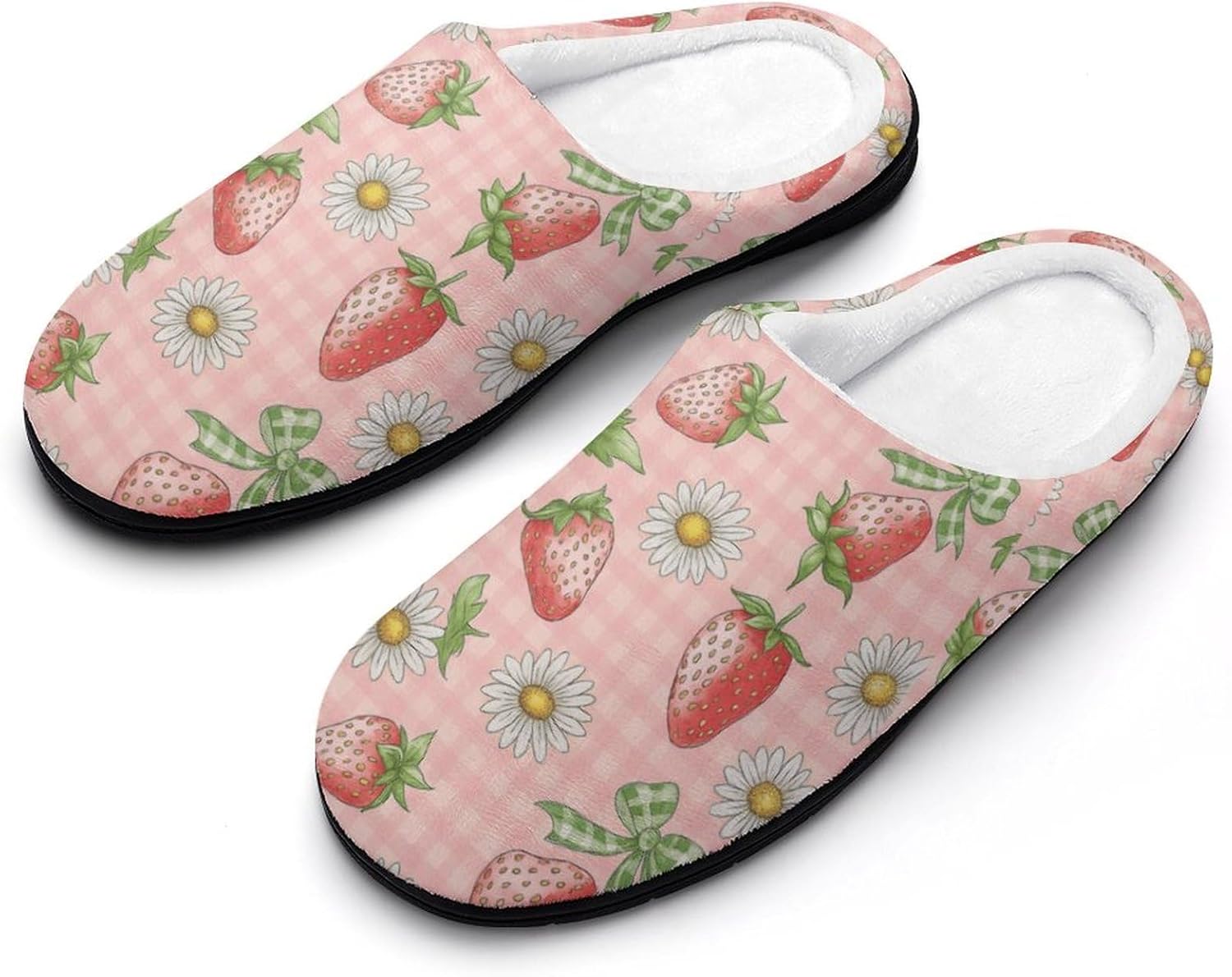 Мужские хлопковые тапочки с волнистыми радужными полосками и цветами ромашки, для дома и улицы, теплые, уютные, мягкие, с нескользящей подошвой Daihanle, Strawberry, Daisy and Bow
Мужские хлопковые тапочки с волнистыми радужными полосками и цветами ромашки, для дома и улицы, теплые, уютные, мягкие, с нескользящей подошвой Daihanle, Strawberry, Daisy and Bow